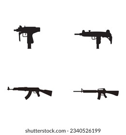 diseño de imagen de icono de arma de fuego