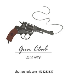 Firearm logo template. Guns, rifles badge. Flat design. Vector illustration