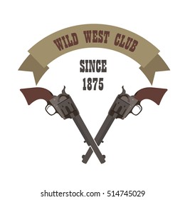 Firearm logo template. Guns, rifles badge. Flat design. Vector illustration