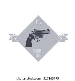 Firearm logo template. Guns, rifles badge. Flat design. Vector illustration