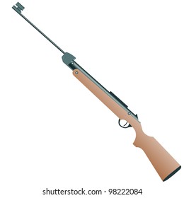 firearm, a pistol on a white background. Vector.