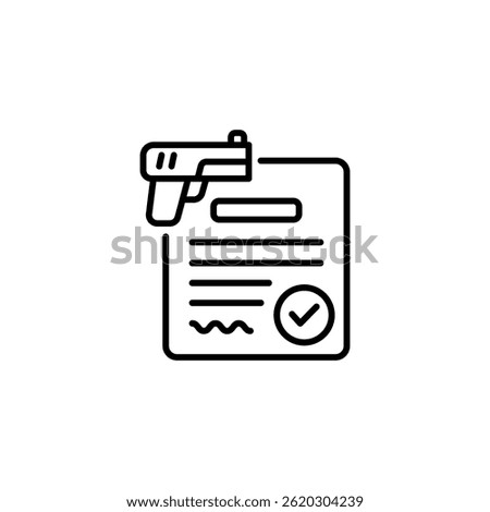 Firearm Safety Regulations Paperwork Process Icon Compliance and Approval