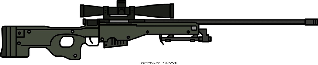 firearm vector. gun , soldier, shoot