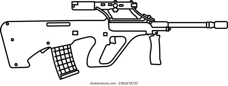 firearm vector. gun , soldier, shoot