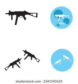 Firearms icon vector template illustration logo design