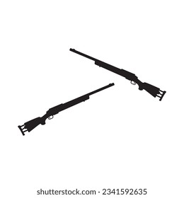 Diseño de la ilustración de la plantilla de vectores de icono de armas de fuego