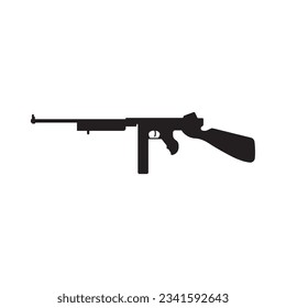 Diseño de la ilustración de la plantilla de vectores de icono de armas de fuego