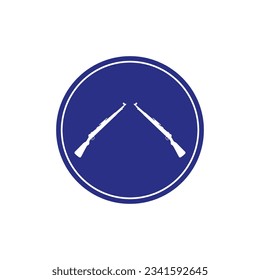 Diseño de la ilustración de la plantilla de vectores de icono de armas de fuego