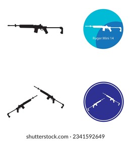 Firearms icon vector template illustration logo design