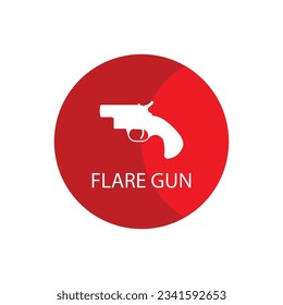 Diseño de la ilustración de la plantilla de vectores de icono de armas de fuego