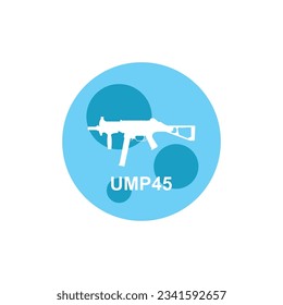 Diseño de la ilustración de la plantilla de vectores de icono de armas de fuego