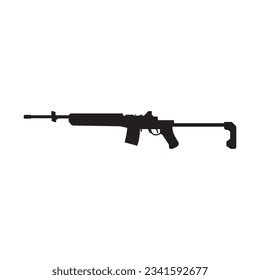 Diseño de la ilustración de la plantilla de vectores de icono de armas de fuego