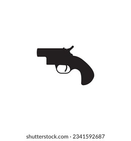 Diseño de la ilustración de la plantilla de vectores de icono de armas de fuego