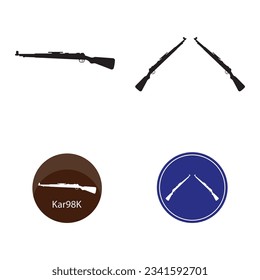 Firearms icon vector template illustration logo design