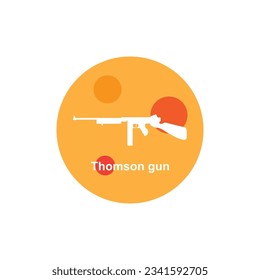 Diseño de la ilustración de la plantilla de vectores de icono de armas de fuego