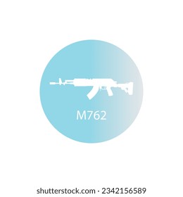 Diseño de la ilustración de la plantilla de vectores de icono de armas de fuego 