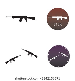 Firearms icon vector template illustration logo design 