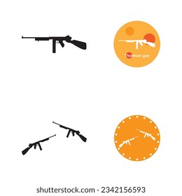 Diseño de la ilustración de la plantilla de vectores de icono de armas de fuego 