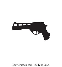 Diseño de la ilustración de la plantilla de vectores de icono de armas de fuego 