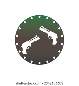 Firearms icon vector template illustration logo design 