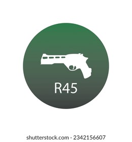 Diseño de la ilustración de la plantilla de vectores de icono de armas de fuego 