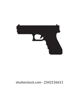 Diseño de la ilustración de la plantilla de vectores de icono de armas de fuego 