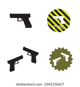 Firearms icon vector template illustration logo design 