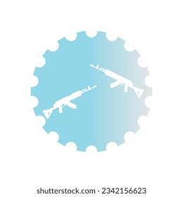 Diseño de la ilustración de la plantilla de vectores de icono de armas de fuego 