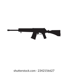Diseño de la ilustración de la plantilla de vectores de icono de armas de fuego 
