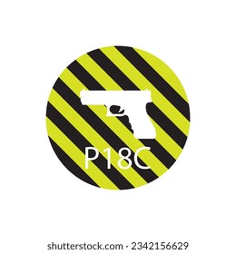 Firearms icon vector template illustration logo design 