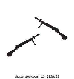Diseño de la ilustración de la plantilla de vectores de icono de armas de fuego 