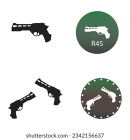 Firearms icon vector template illustration logo design 