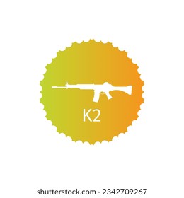 Diseño de la ilustración de la plantilla de vectores de icono de armas de fuego