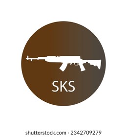 Diseño de la ilustración de la plantilla de vectores de icono de armas de fuego