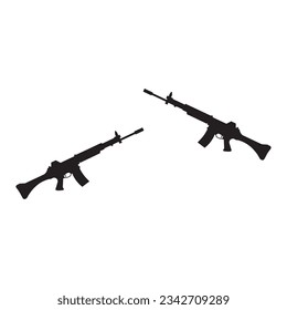 Diseño de la ilustración de la plantilla de vectores de icono de armas de fuego
