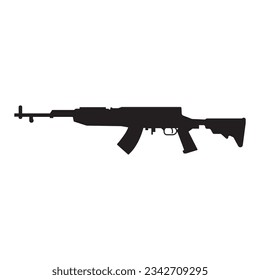 Diseño de la ilustración de la plantilla de vectores de icono de armas de fuego