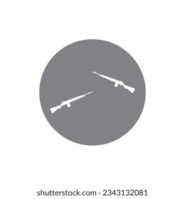 Diseño de la ilustración de la plantilla de vectores de icono de armas de fuego