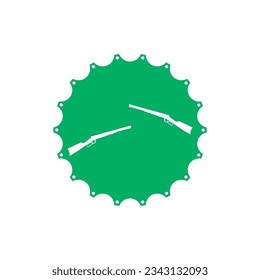 Diseño de la ilustración de la plantilla de vectores de icono de armas de fuego