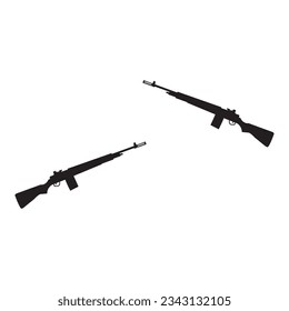 Diseño de la ilustración de la plantilla de vectores de icono de armas de fuego