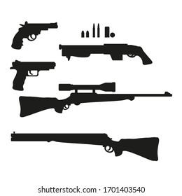 firearms kit, vector on white background