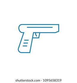 Firearms linear icon concept. Firearms line vector sign, symbol, illustration.