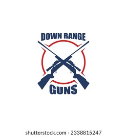 Firearms and shooting range logo design for firearm shop, Military, and Guns shop.