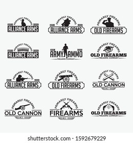 FIREARMS Vector Labels Badges & Logos