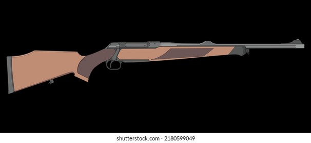 Estilo vectorial de armas de fuego, arma de tiro, ilustración de arma, línea vectorial, ilustración de arma, arma moderna, concepto militar, pistola para entrenamiento
