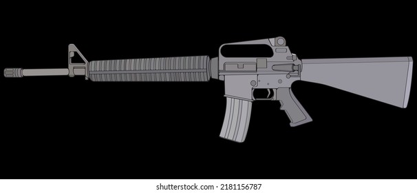 Vektorgrafik-Feuerwaffen, Schusswaffe, Vektorgrafik, Vektorgrafik, Schusswaffengrafik, Moderne Waffe, Militärkonzept, Pistole für die Ausbildung
