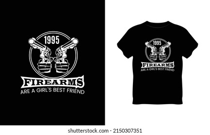 Firearms vintage t shirt design