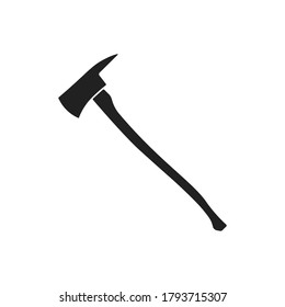 Fireaxe schwarze Silhouette in Kreis Vektorgrafik.