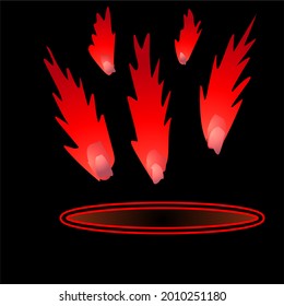 foto del diseño del vector del agujero absorbido de bola de fuego