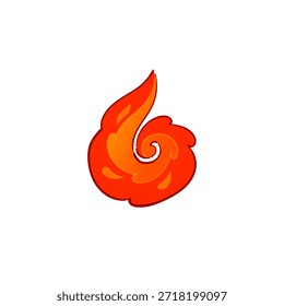 Ilustración de diseño de Arte vectorial de estilo anime Fireball. Divertido balón de fuego digital dibujado a mano gráfico, perfecto para carteles, pegatinas, diseño de camiseta, parche, recurso de fuego digital