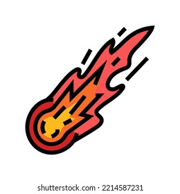 fireball color icon vector. fireball sign. isolated symbol illustration